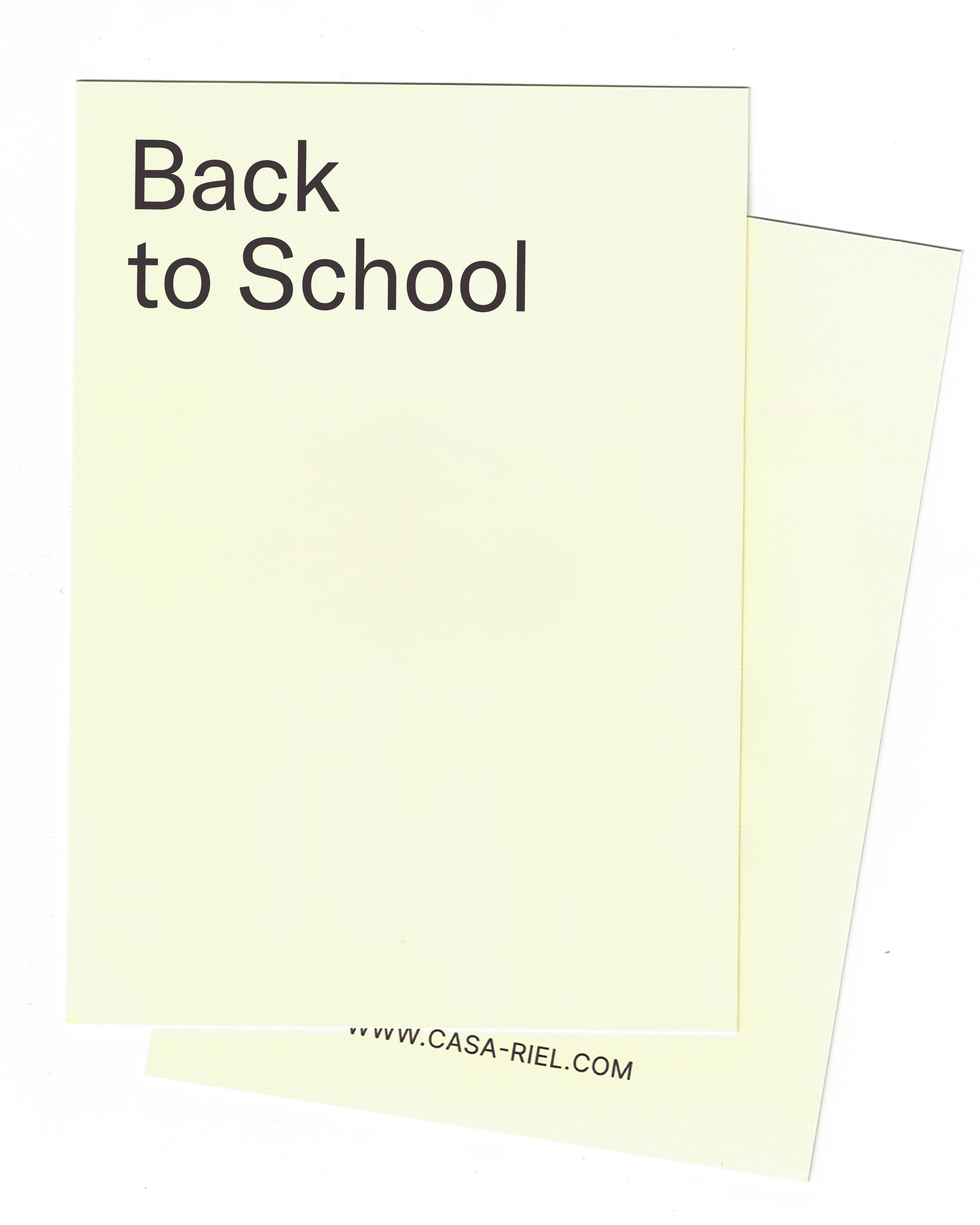Back to School