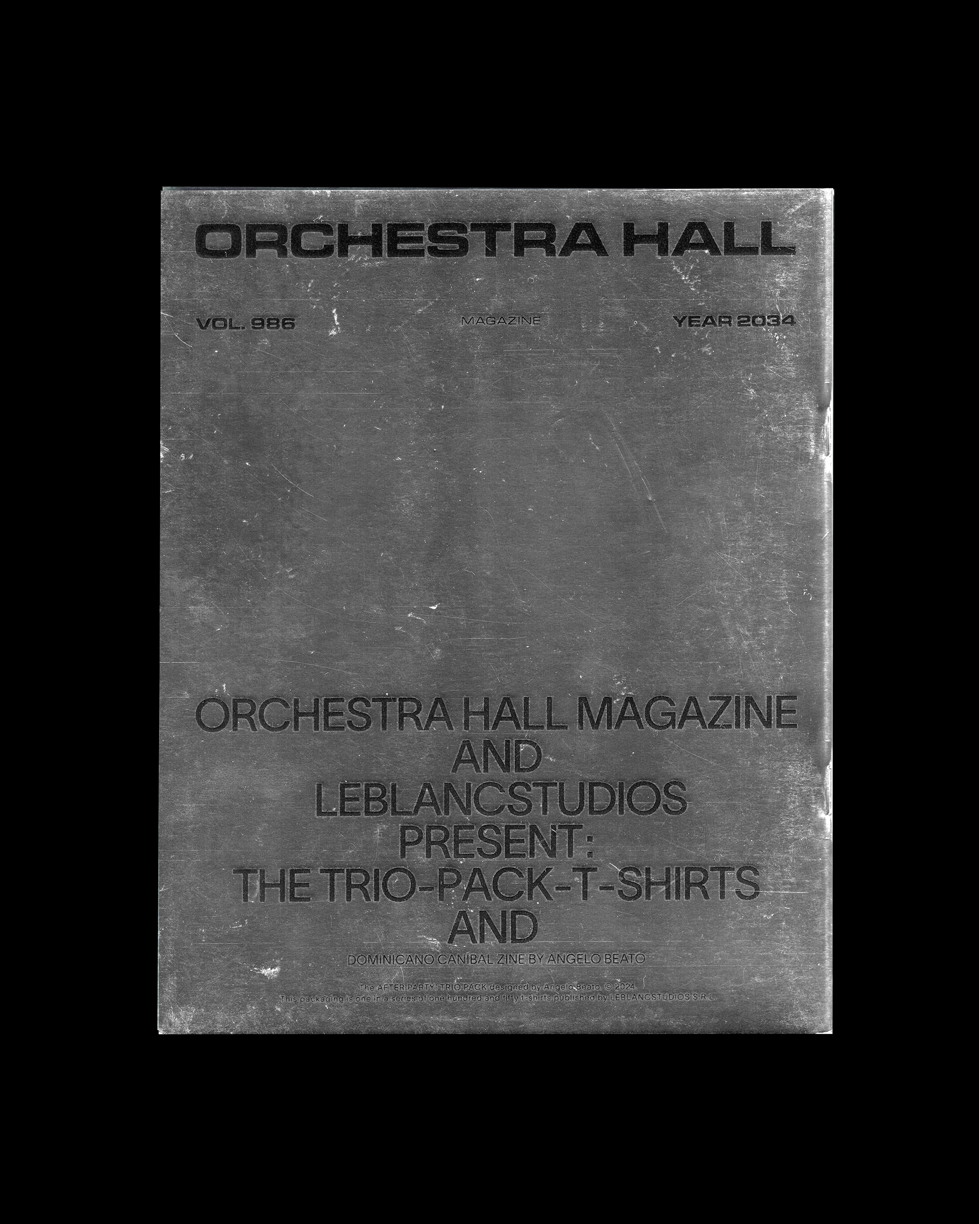 Orchestral Hall Magazine and Le Blanc Studios present: The Trio-Pack-T-Shirts and Dominican Canibal Zine